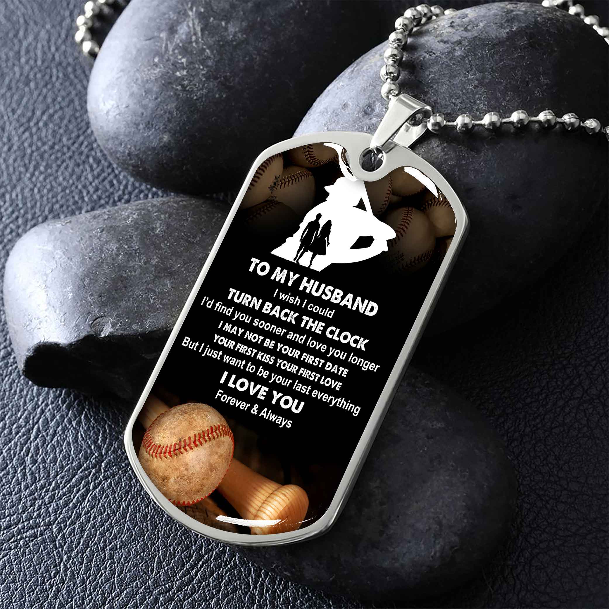 Sport Military Chain 18K Gold Plated Silver Plated To My Husband From Wife With Love Message