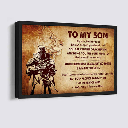 New Version Warrior Poster Canvas You Will Never Lose You Either Win Or Learn From Dad To Son