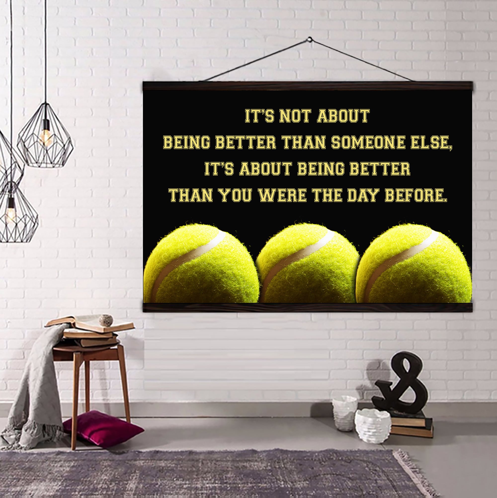 Tennis customizable poster canvas