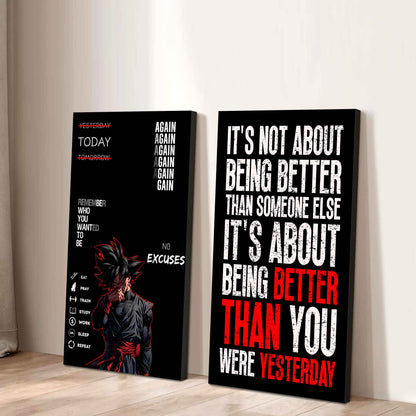 It's About Being Better Than You Were The Day Before Canvas Set Ready To Hang Gift For Your Son Your Friend