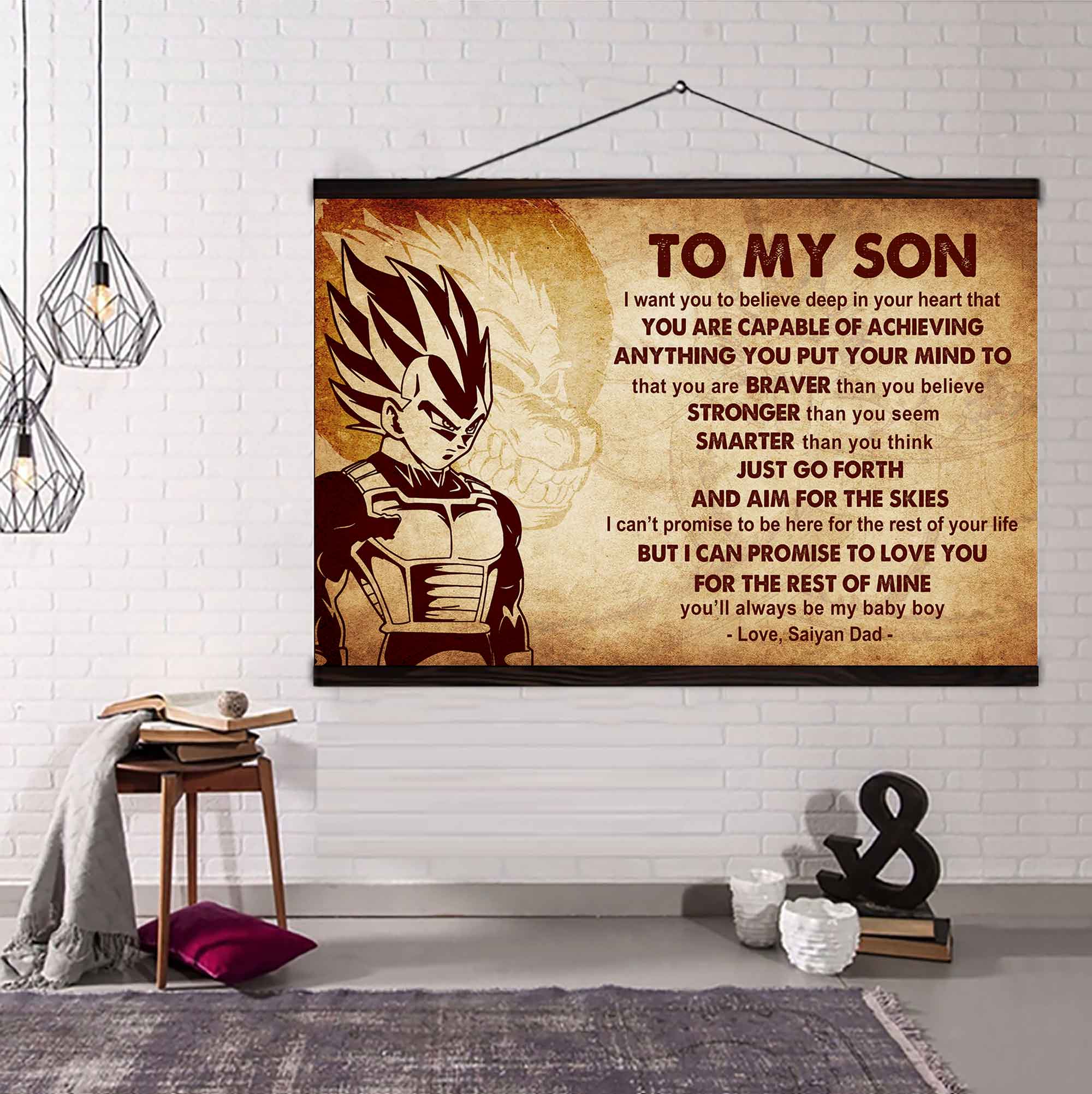 New Version Warrior Poster Canvas Just Go Forth And Aim For The Skies From Dad To Son Gift For Your Son Motivational Quotes