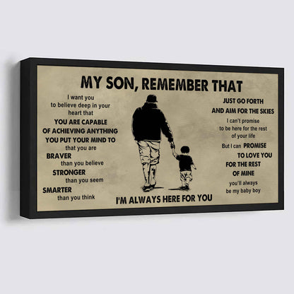 Personalized Sport Poster Canvas - My Son Remember That Just Go Forth And Aim For The Skies