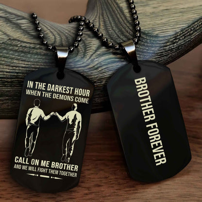 Sport Bike Customizable engraved NAG dog tag double sided gift from brother, brother forevers
