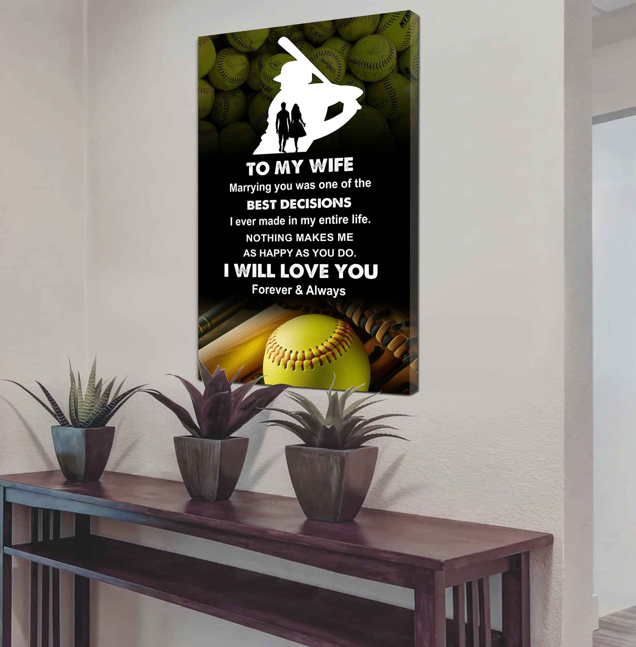 Sport Poster Canvas To My Wife Marrying You Was One Of The Best Decision Gift For Your Wife