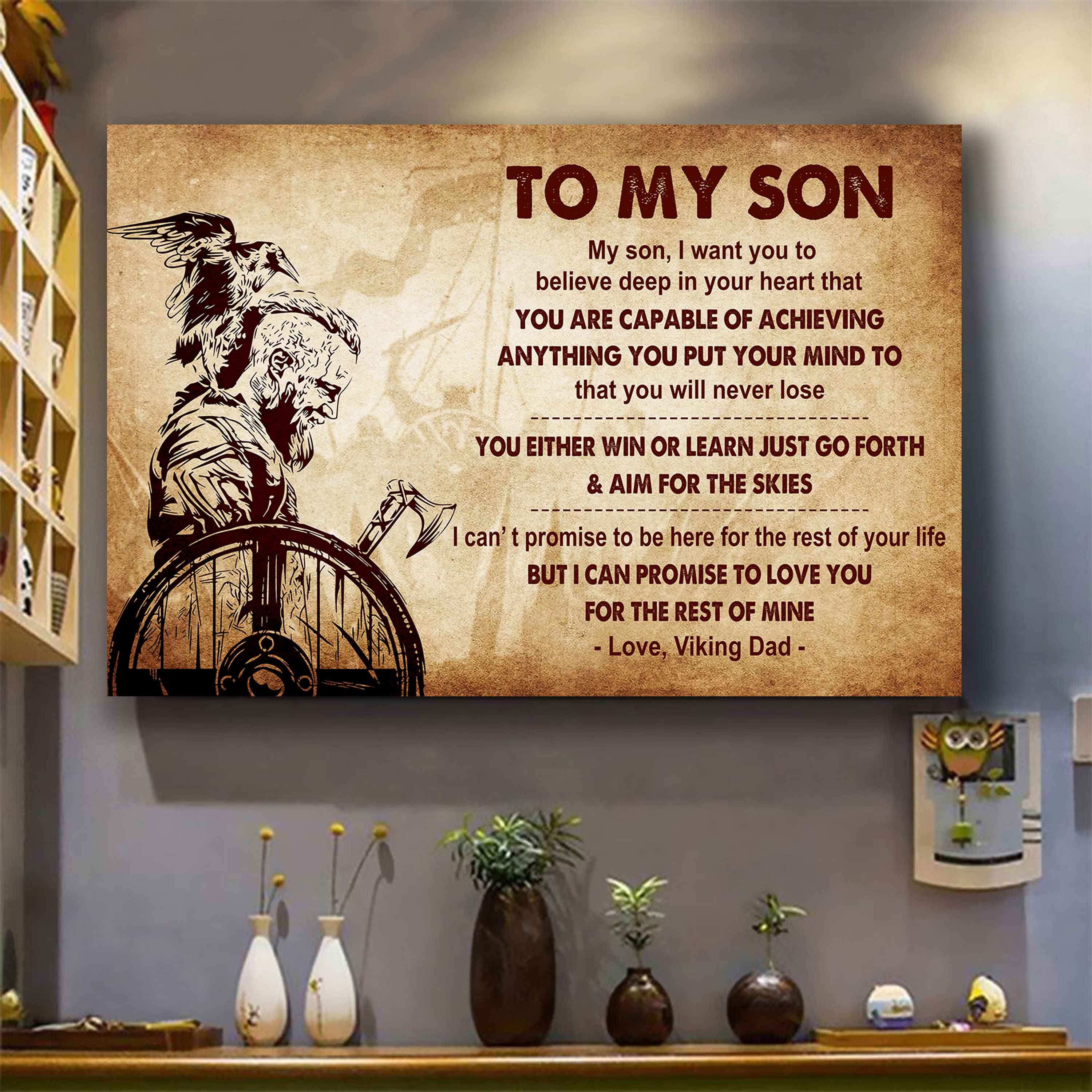 New Version Warrior Poster Canvas You Will Never Lose You Either Win Or Learn From Dad To Son