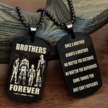 Knight Templar Customizable engraved dog tag double sided gift from brother - Brother Forever Once A Brother Always A Brother