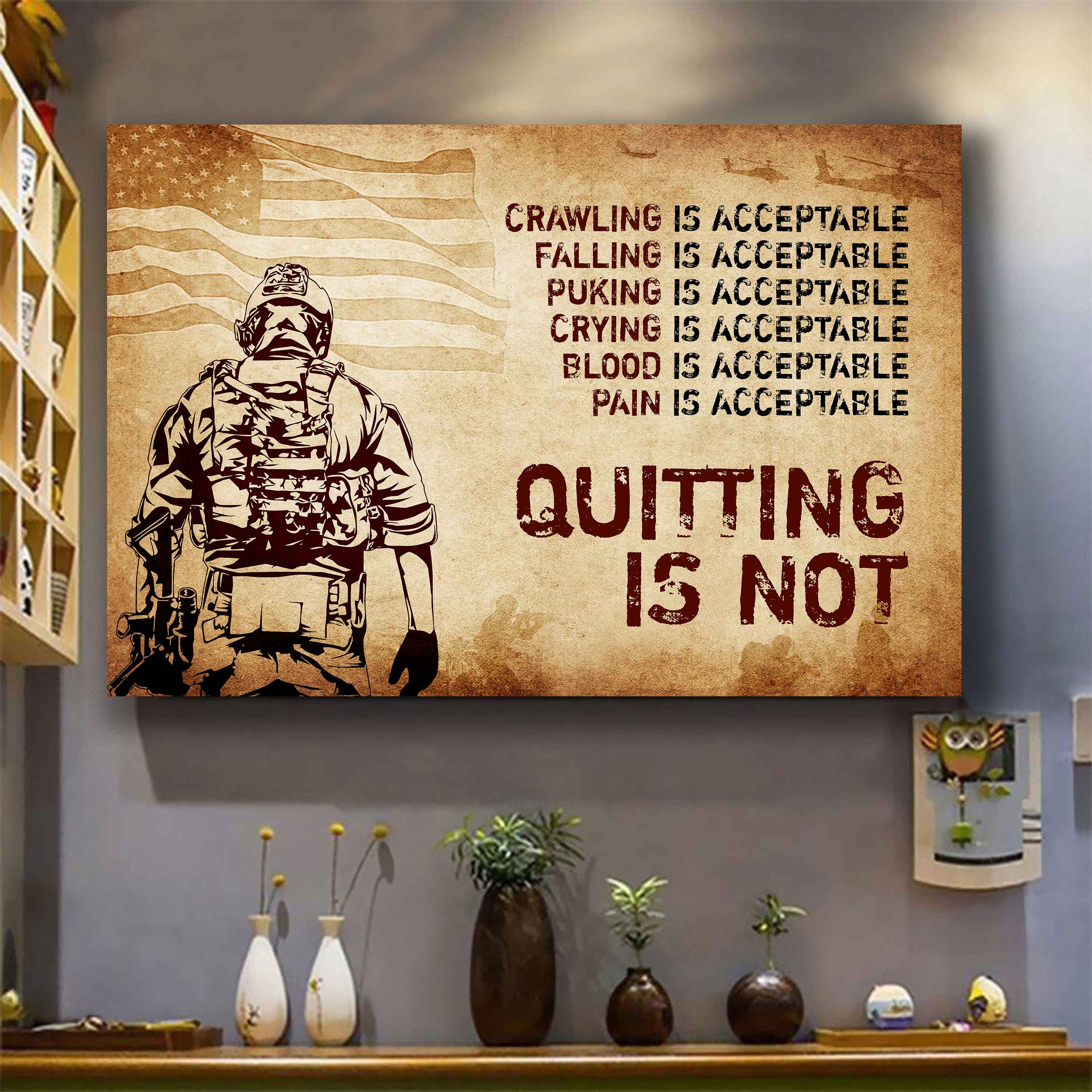 DRB Poster Canvas Quiting Is Not Best Gifts Motivation Quotes