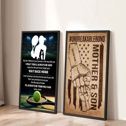 Unbreakable Bond Canvas Set From Mom To Son Enjoy The Ride And Never Forget Your Way Back Home
