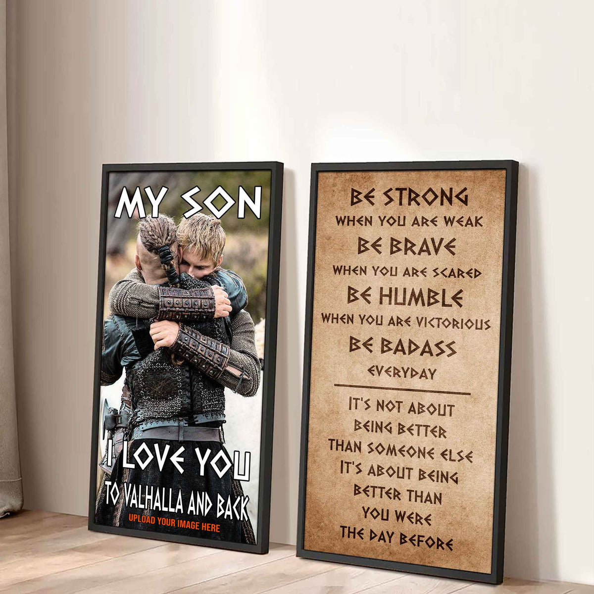 VK Canvas Set My Son I Love You Valhalla And Back Gift From Dad To Son Ver 3
