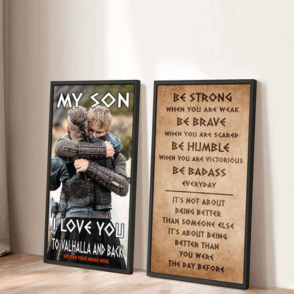 VK Canvas Set My Son I Love You Valhalla And Back Gift From Dad To Son Ver 3