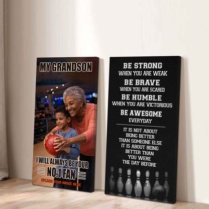 My Grandson Be Strong When You Are Weak Be Badass Everyday Set 2 Canvas Wall Art From Grandma To Grandson