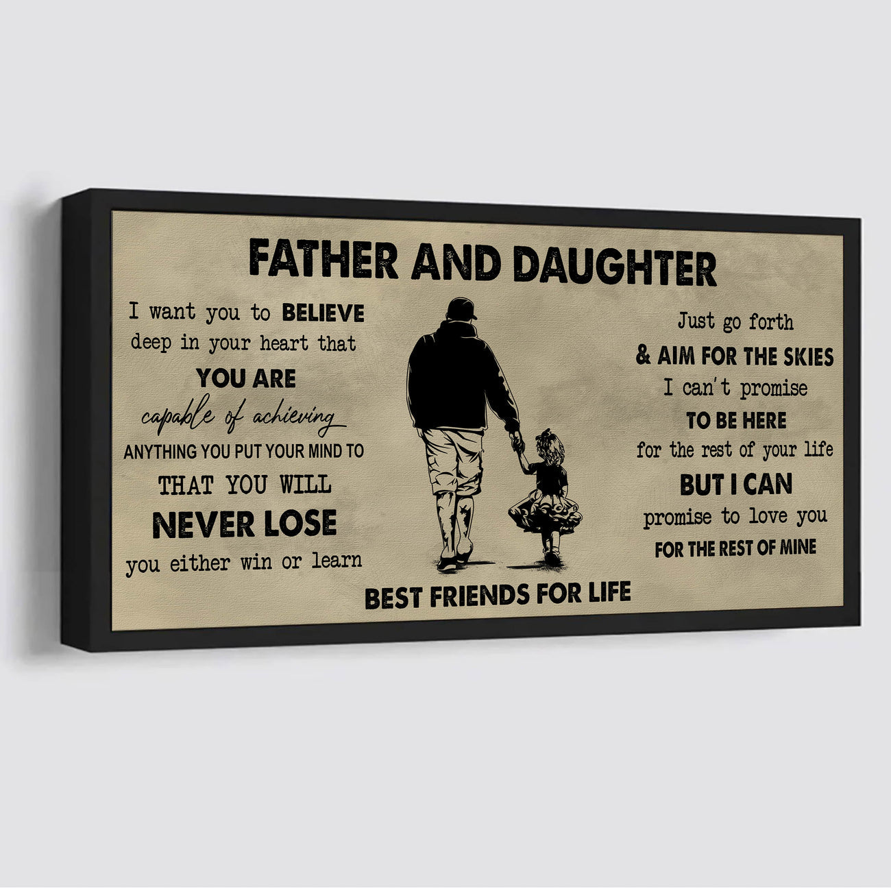 DRB Father And Son Best Friend For Life - You Will Never Lose Poster Canvas Gift For Son From Father -Photo Upload