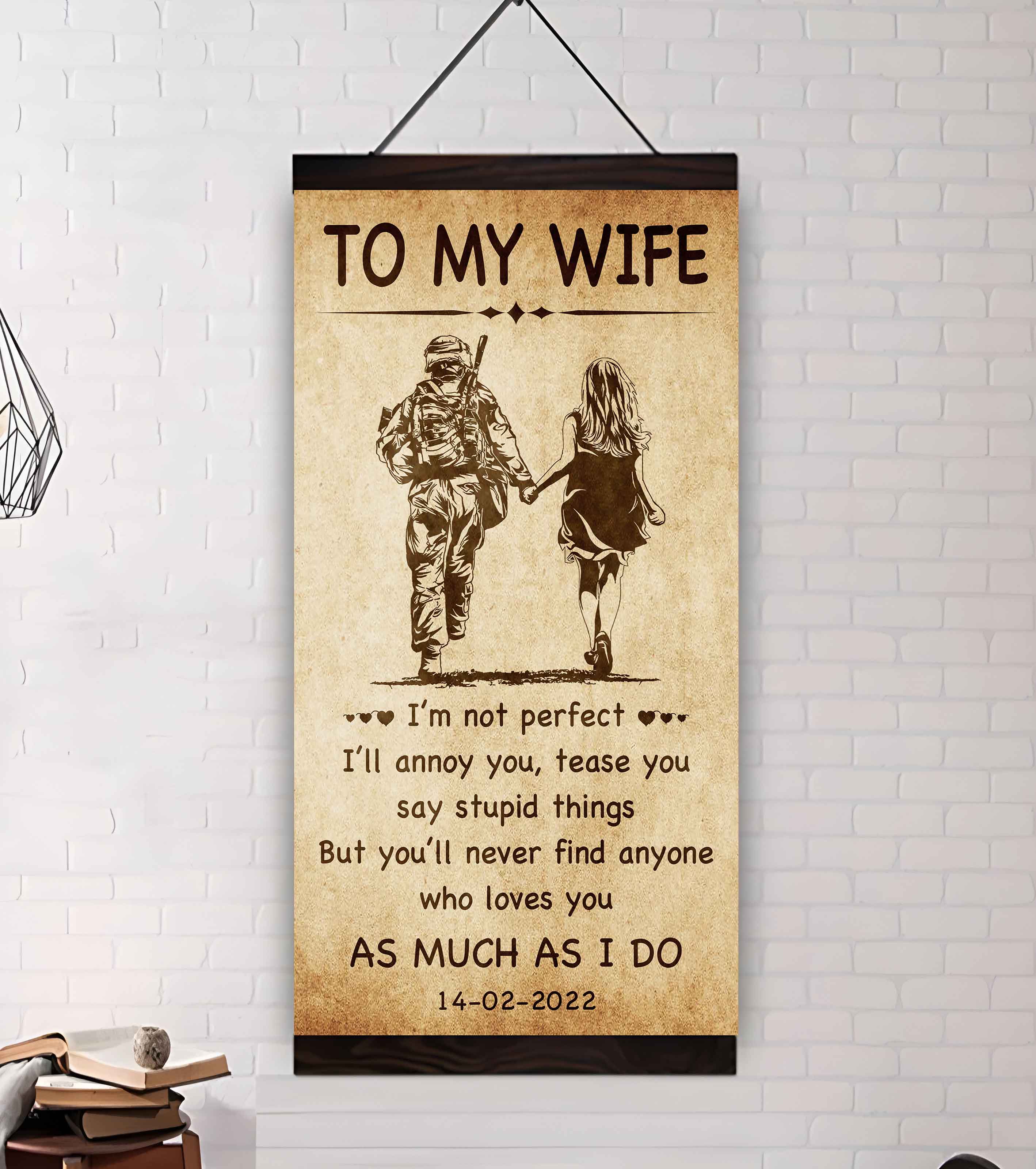 Samurai Poster Canvas To My Wife - I Am Not Perfect