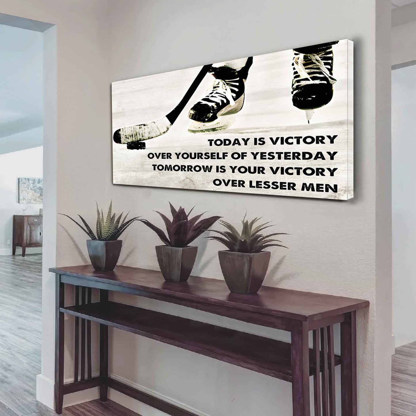 Tennis Poster Canvas - Today Is Victory Over Yourself Over Yourself Of Yesterday Tomorrow Is Your Victory Over Lesser Men