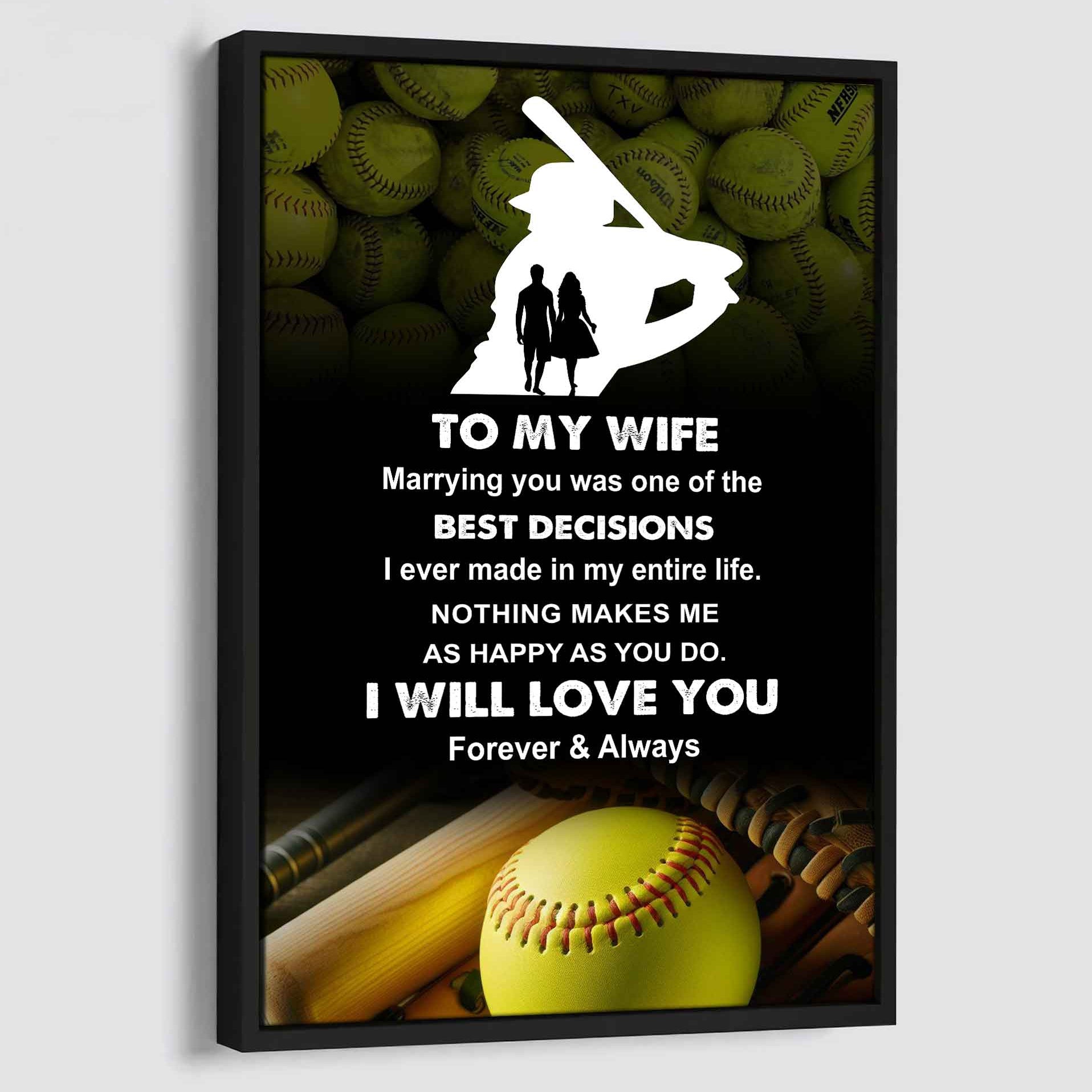 Sport Poster Canvas To My Wife Marrying You Was One Of The Best Decision Gift For Your Wife