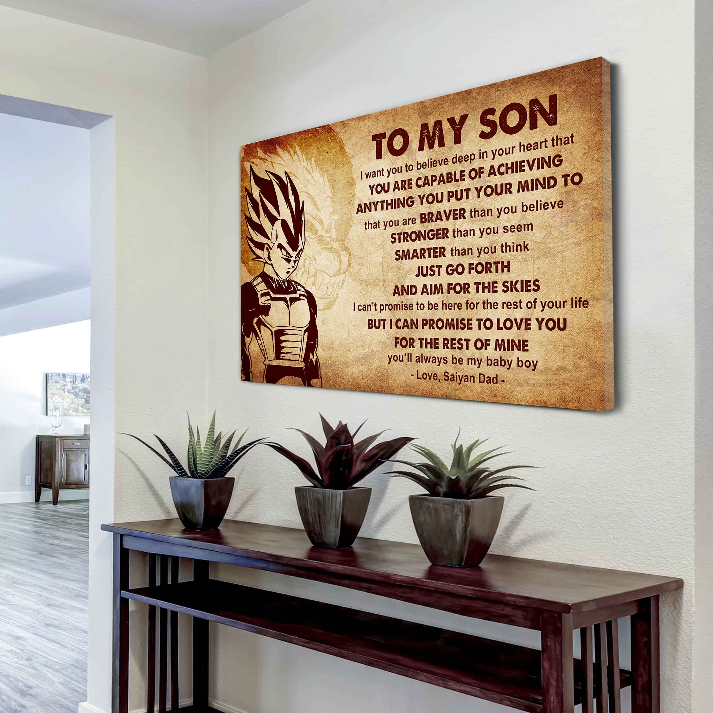 New Version Warrior Poster Canvas Just Go Forth And Aim For The Skies From Dad To Son Gift For Your Son Motivational Quotes