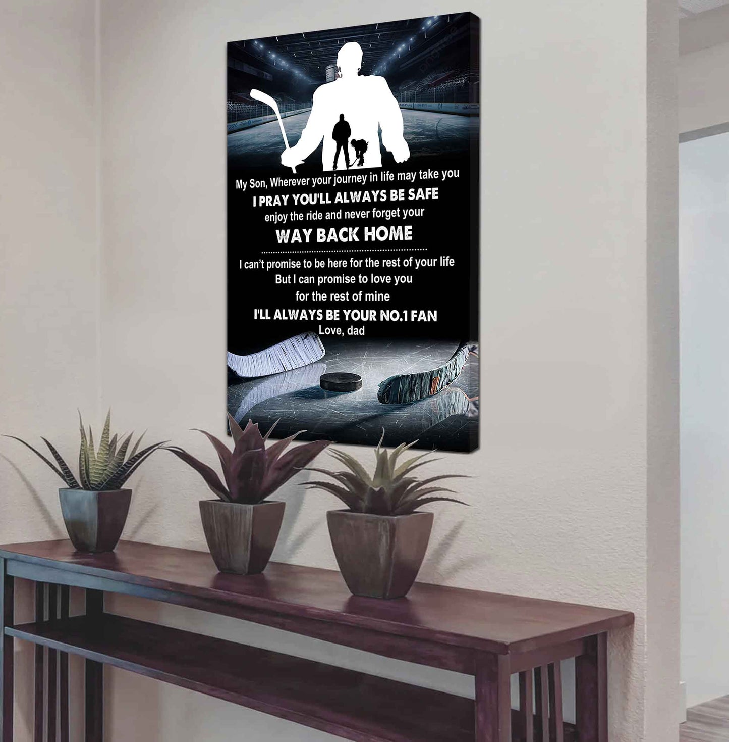 Baseball Poster Canvas Dad To Son - Never Forget Your Way Back Home I Will Always Your No 1 Fan