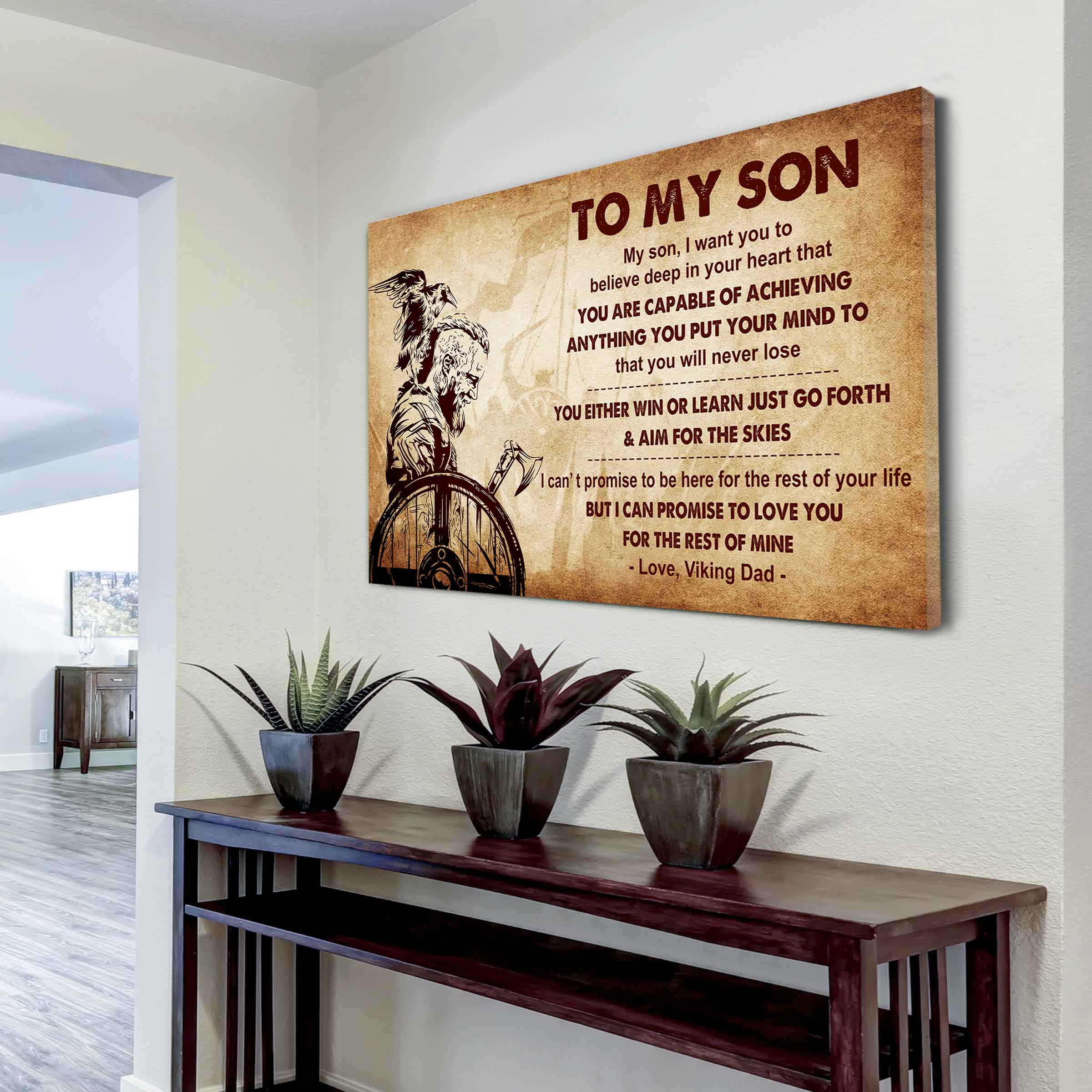 New Version Warrior Poster Canvas You Will Never Lose You Either Win Or Learn From Dad To Son