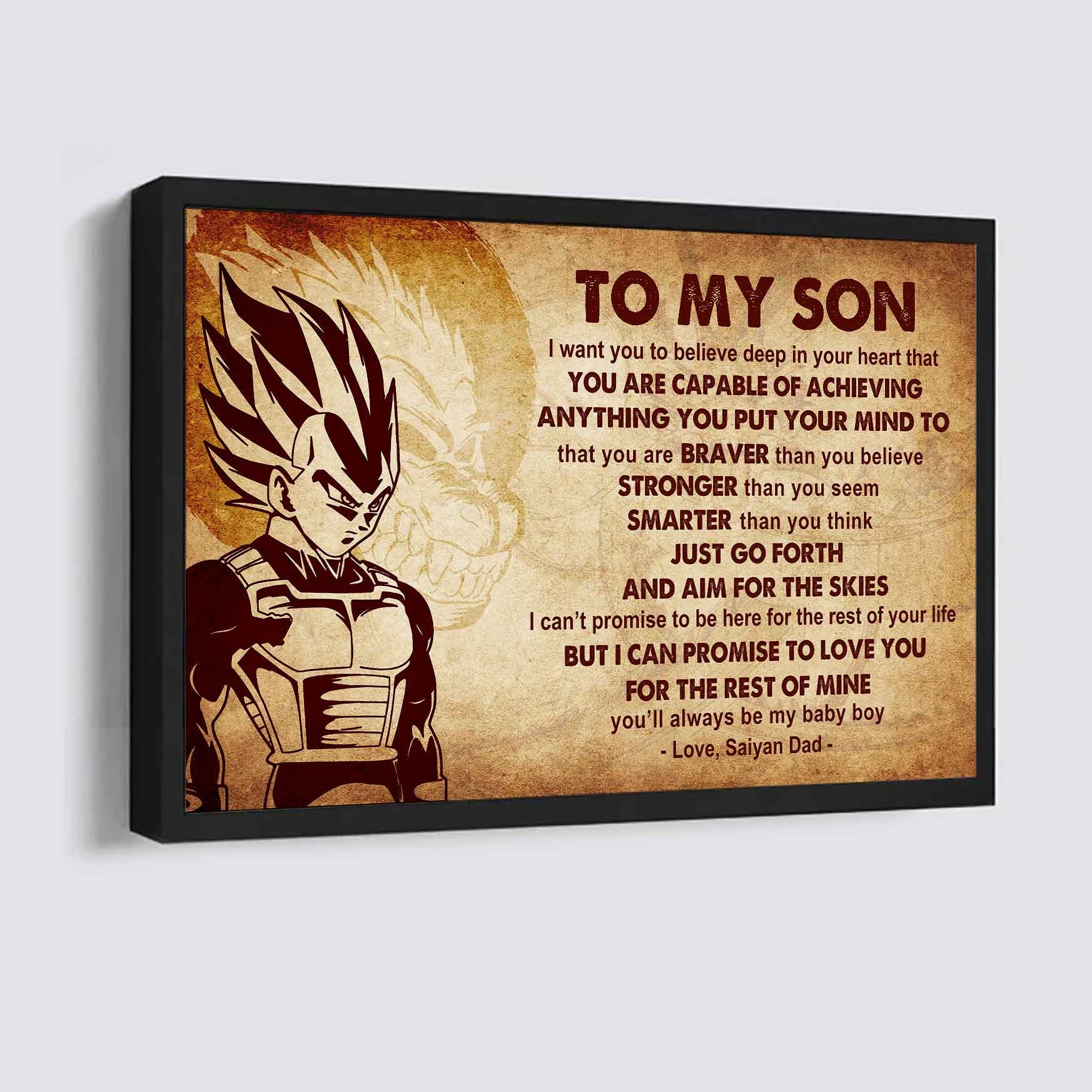 New Version Warrior Poster Canvas Just Go Forth And Aim For The Skies From Dad To Son Gift For Your Son Motivational Quotes
