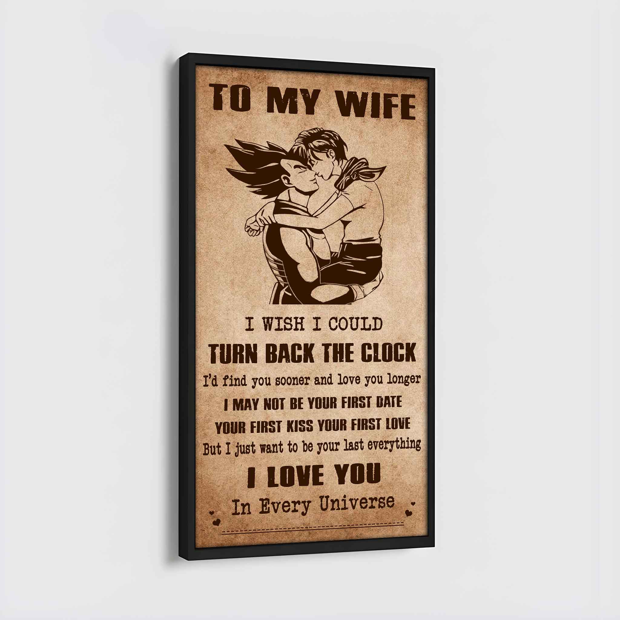 Samurai Poster Canvas To My Wife I Wish I Could Turn Back The Clock - I Love You Forever And Always Gift For Your Wife