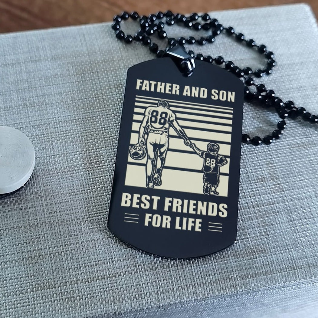 NVL-Personalized Double Sided Dog Tag Father And Son Best Friends For Life - Message on the back side