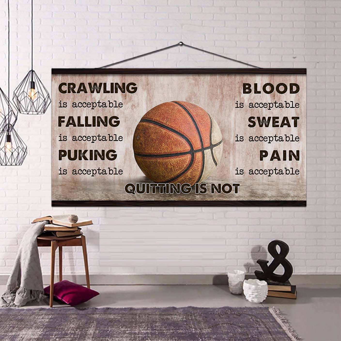 Baselball Poster Canvas Quiting Is Not
