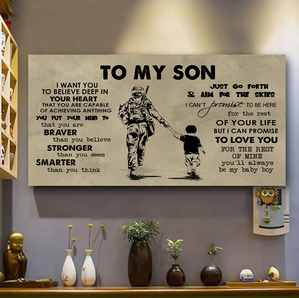 VGT TO MY SON- I WANT YOU TO BELIEVE- CANVAS POSTER