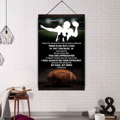 Poster Child Canvas To My Dad I Know It's Not Easy - I Will Always Be Your Little Boy Gift From Son