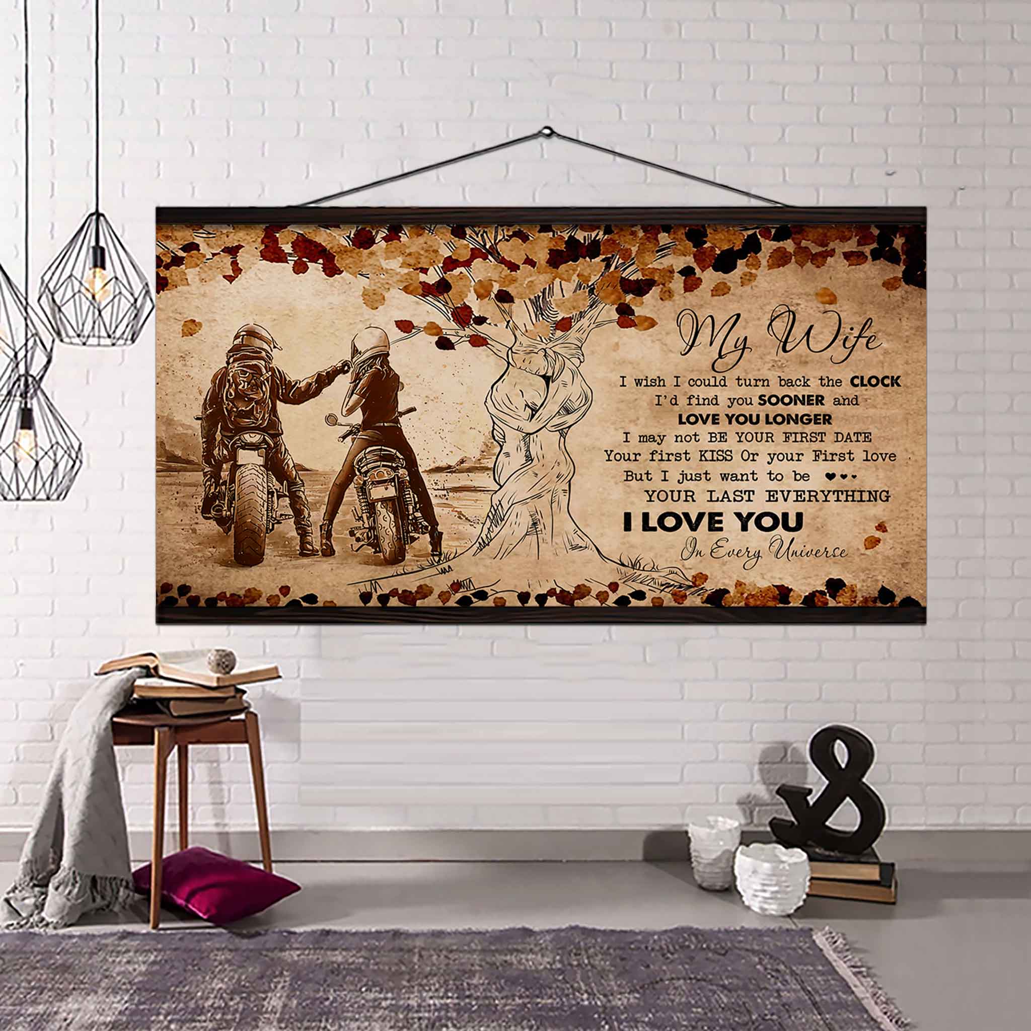 Samurai Poster Canvas To My Wife I Wish I Could Turn Back The Clock - I Love You In Every Universe