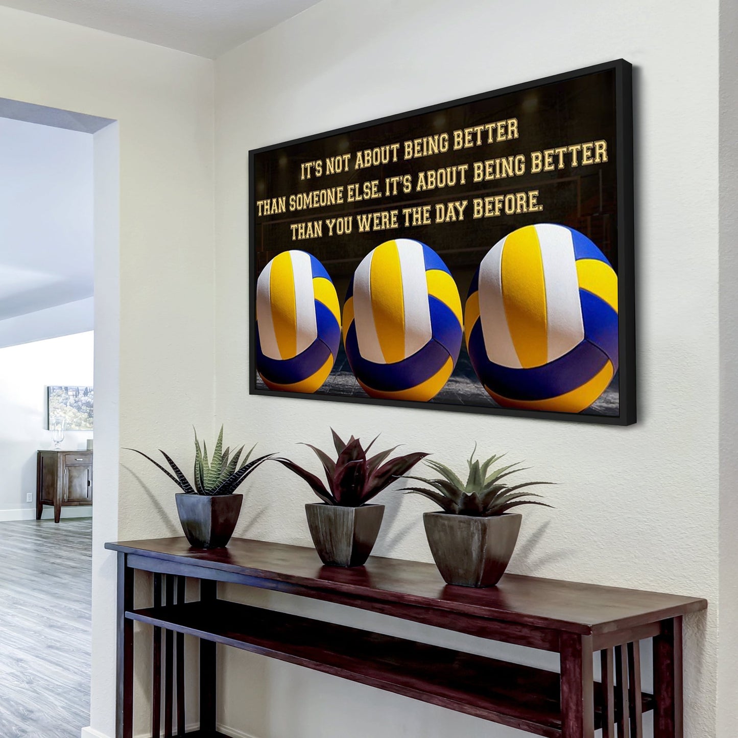 Hockey customizable poster canvas - It is not about better than someone else, It is about being better than you were the day before