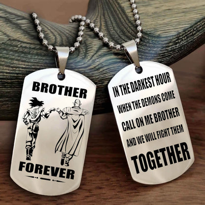 Soldier-Brother Personalized Double Sided Dog Tag For My Brother - Call On Me Brother And We Will Fight Them Together Gift For Your Friend
