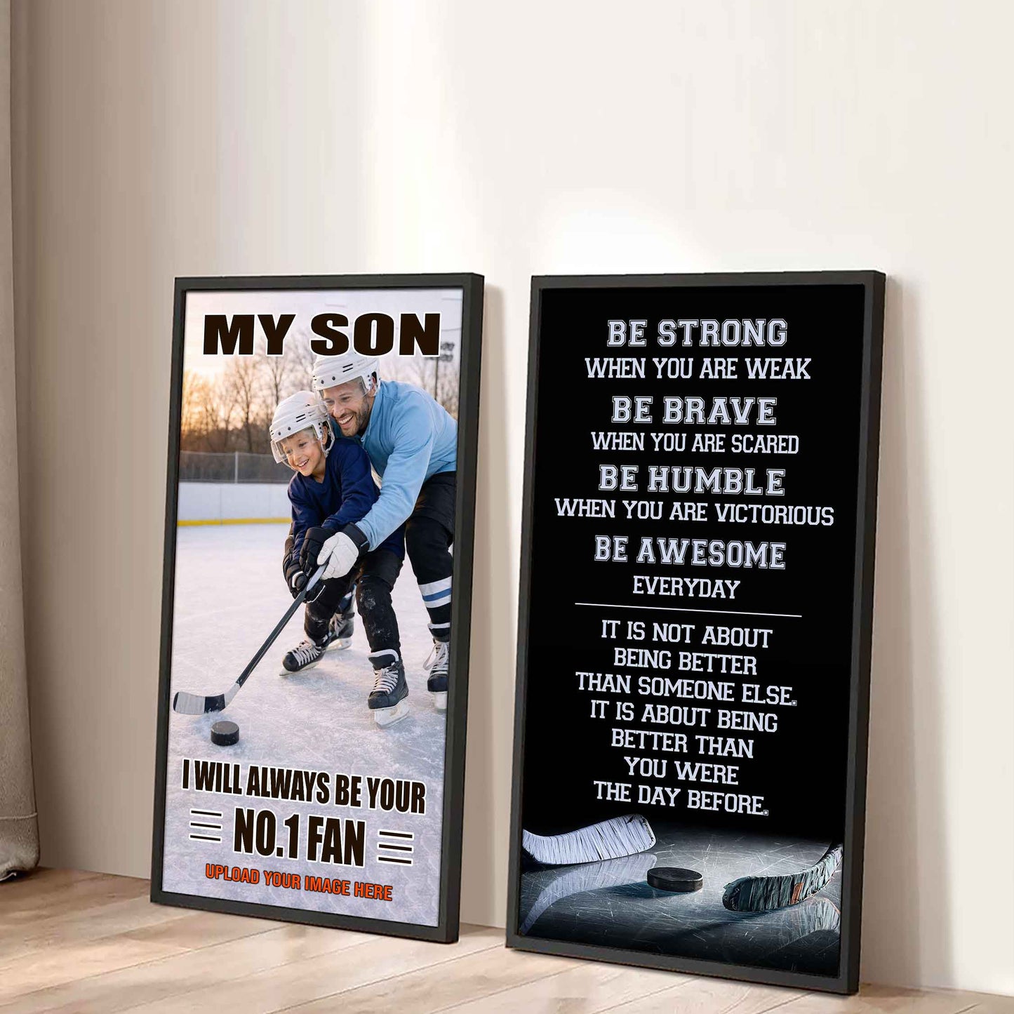 My Son Be Strong When You Are Weak Be Badass Everyday Set 2 Canvas Wall Art From Dad To Son