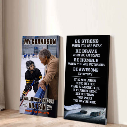 My Grandson Be Strong When You Are Weak Be Badass Everyday Set 2 Canvas Wall Art From Grandma To Grandson