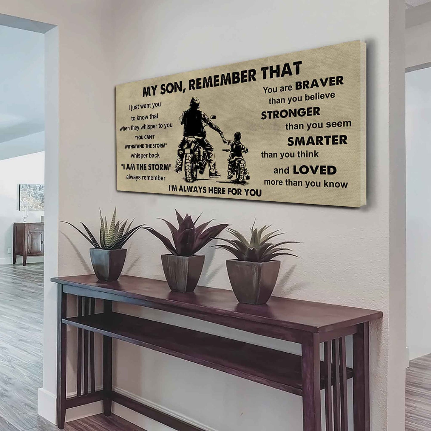 Personalized DRB Poster Canvas - My Son Remember That Whisper Back I Am The Storm