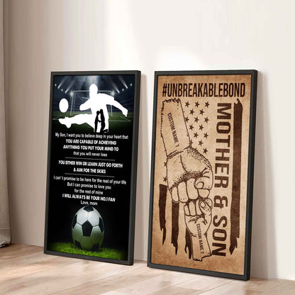 Unbreakable Bond Sport Canvas Set From Mom To Son You Will Never Lose You Either Win Or Learn