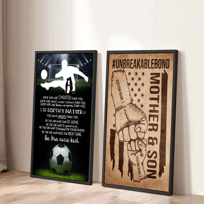 Unbreakable Bond Sport Canvas Set From Mom To Son Be The Nice Kid