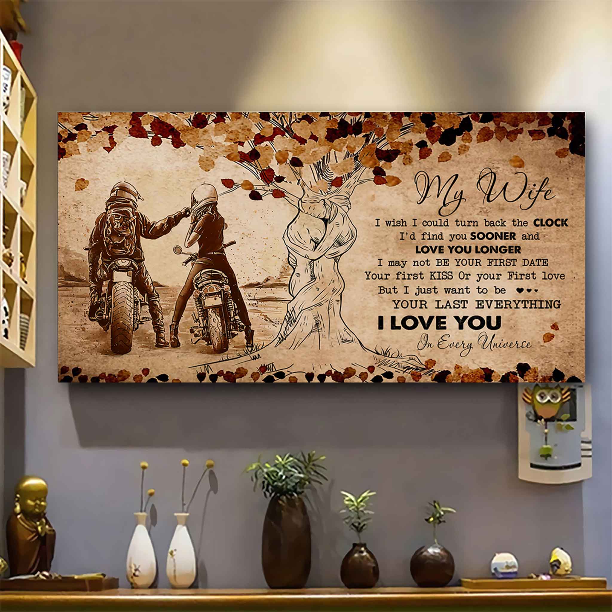 Samurai Poster Canvas To My Wife I Wish I Could Turn Back The Clock - I Love You In Every Universe