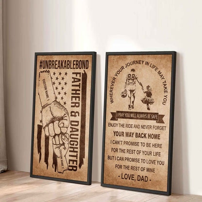 Unbreakable Bond Canvas Set Father And Daughter Never Forget Your Way Back Home Gift For Your Daughter