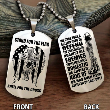 Soldier Personalized Double Sided Dog Tag For Brother (Copy)