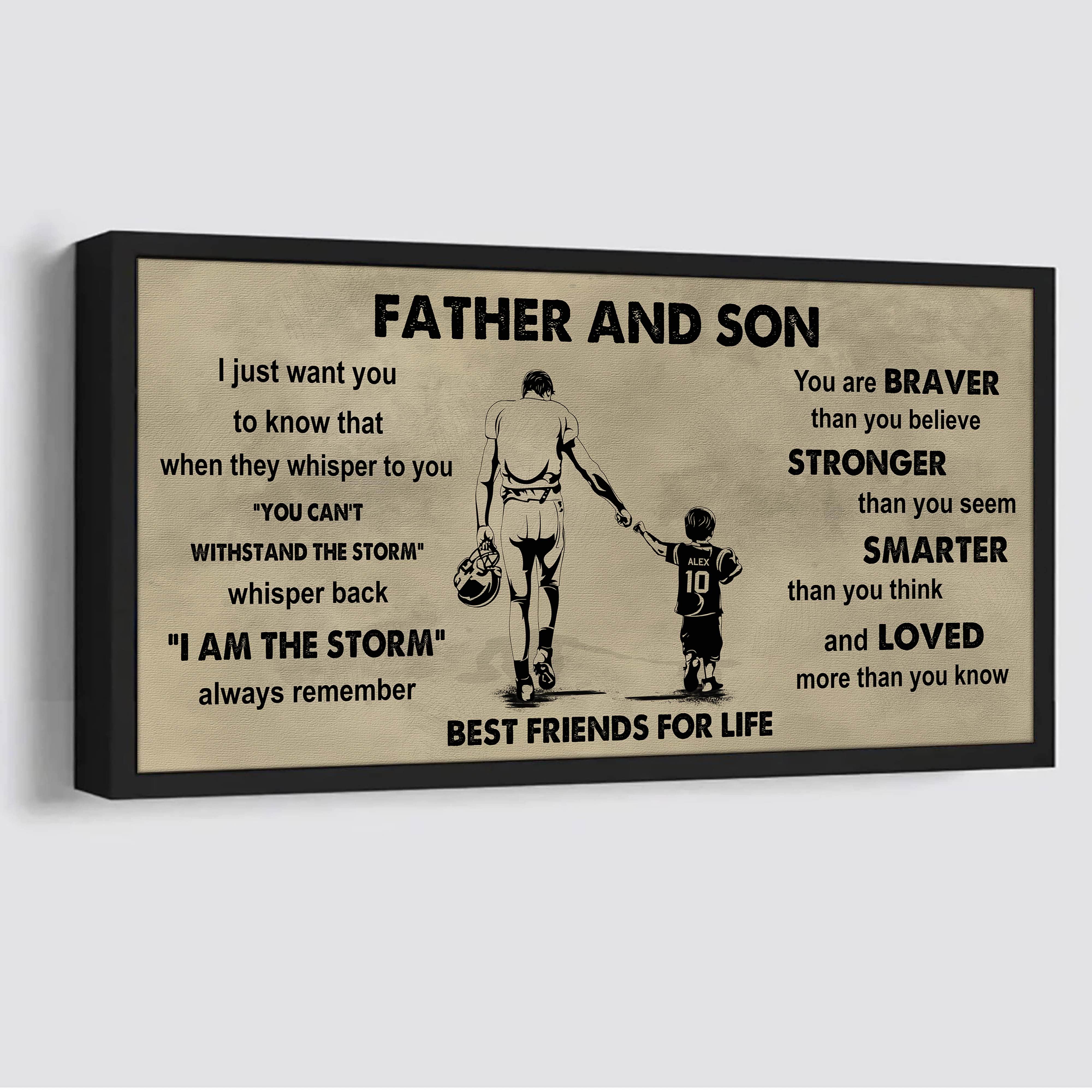 Samurai Father And Son Best Friends For Life - I Am The Storm Poster Canvas Gift For Son From Father