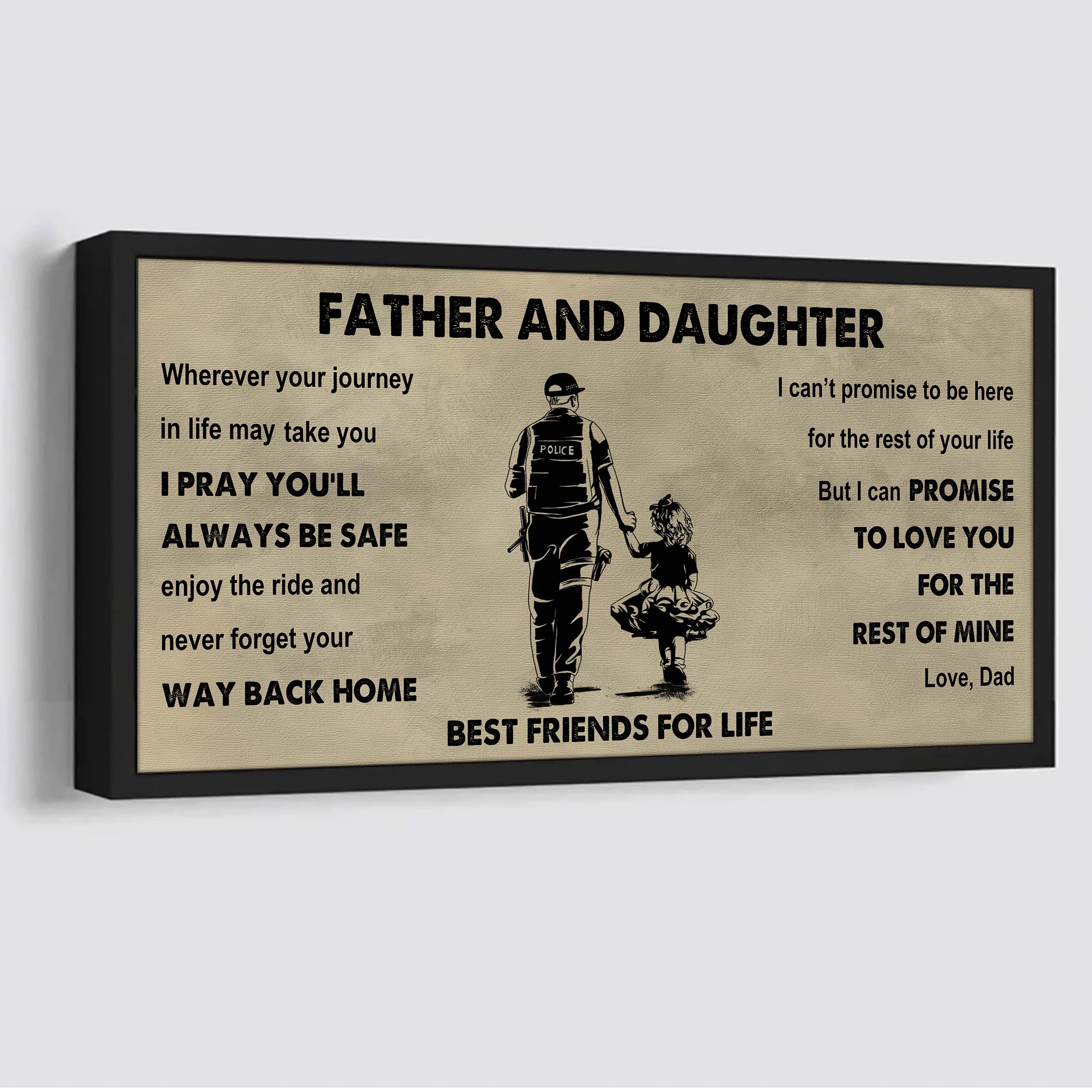 Vikings Father And Daughter Best Friends For Life - Ver 2 Never Forget Your Way Back Home Poster Canvas Gift For Daughter From Father