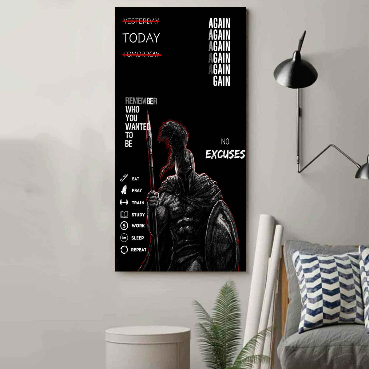 Remember Who You Wanted To Be Canvas Poster Training Motivation Quotes Gift For Your Son