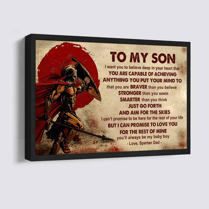 New Version Warrior Poster Canvas Just Go Forth And Aim For The Skies From Dad To Son Gift For Your Son Motivational Quotes