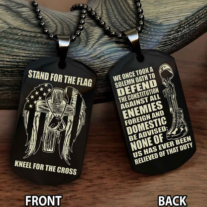 Soldier Personalized Double Sided Dog Tag For Brother (Copy)