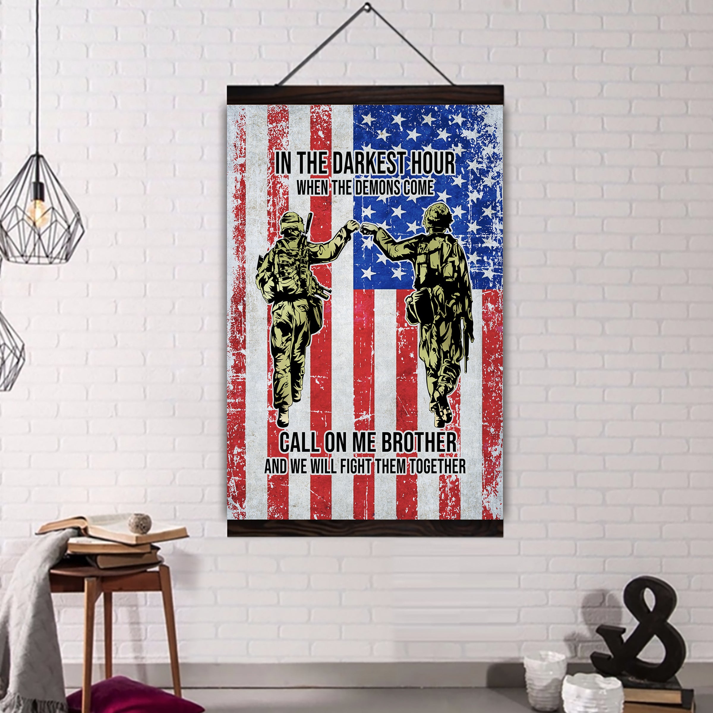 Soldier Brother Canvas call on me brother- 4th of july