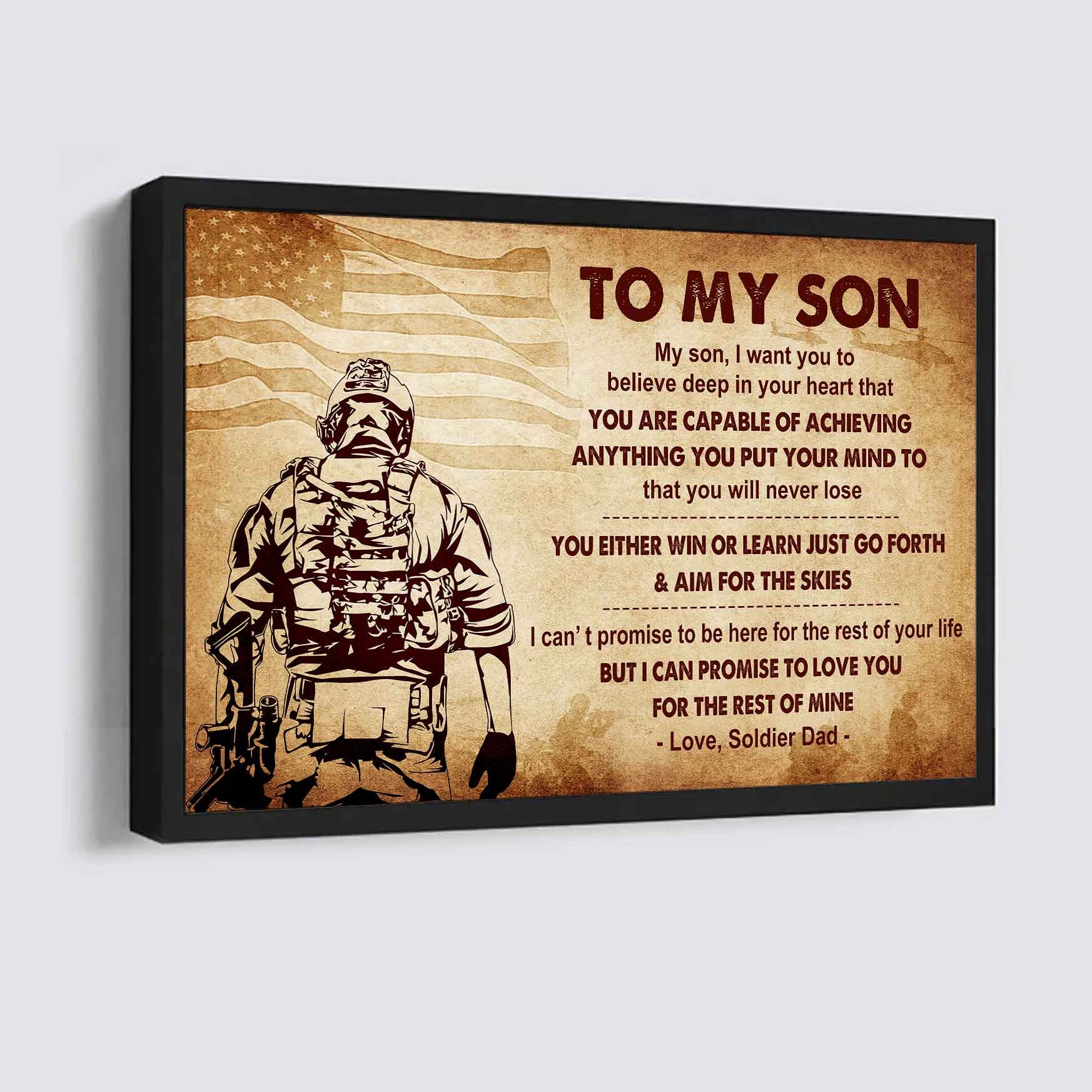 New Version Warrior Poster Canvas You Will Never Lose You Either Win Or Learn From Dad To Son