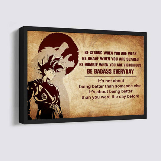 New Version Warrior Poster Canvas Be Strong When You Are Weak Be Badass Everyday From Dad To Son Gift For Your Son Motivational Quotes