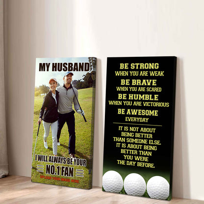 Young Sport Couple To My Husband Be Strong When You Are Weak Be Badass Everyday Set 2 Canvas Wall Art