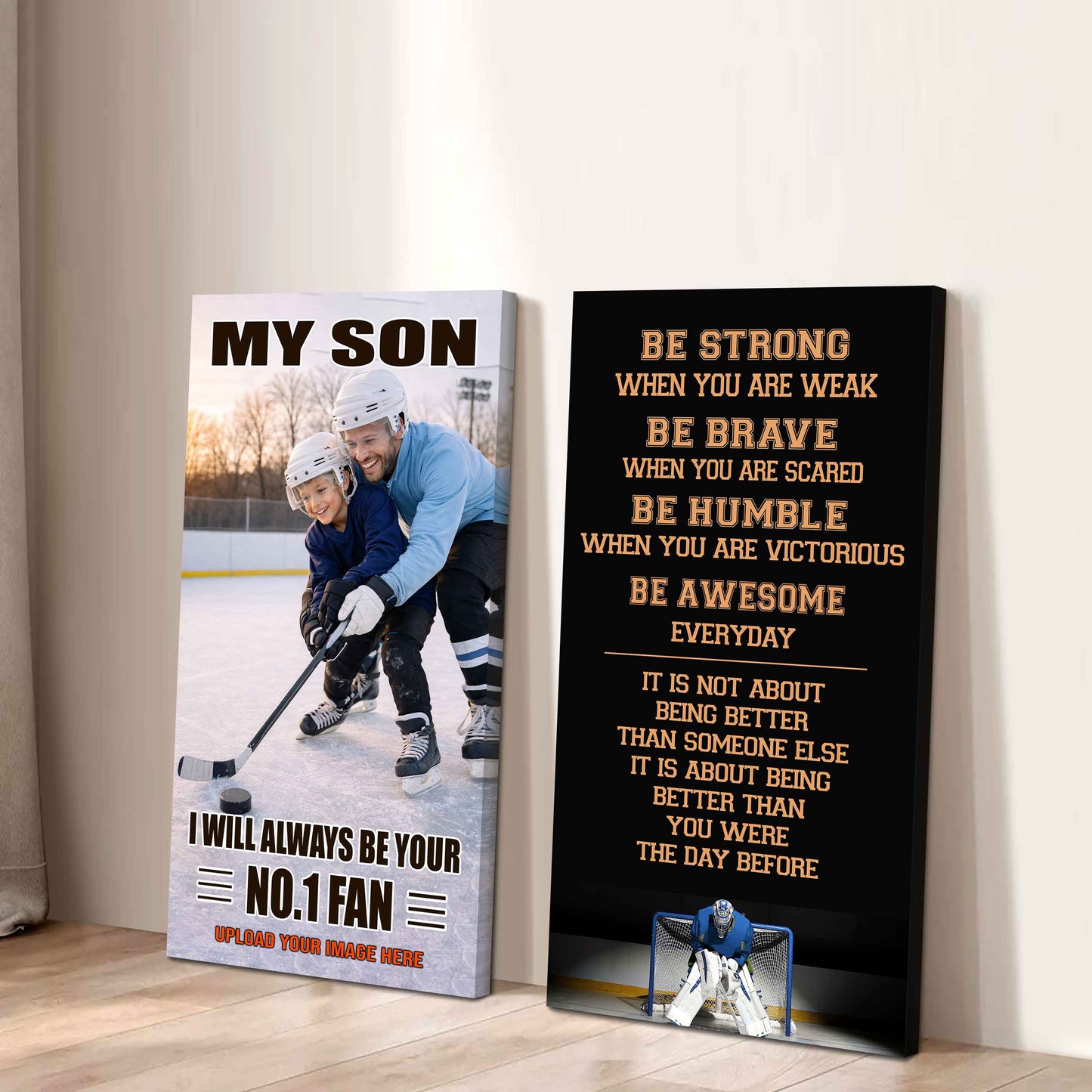 My Son Be Strong When You Are Weak Be Badass Everyday Set 2 Canvas Wall Art From Dad To Son