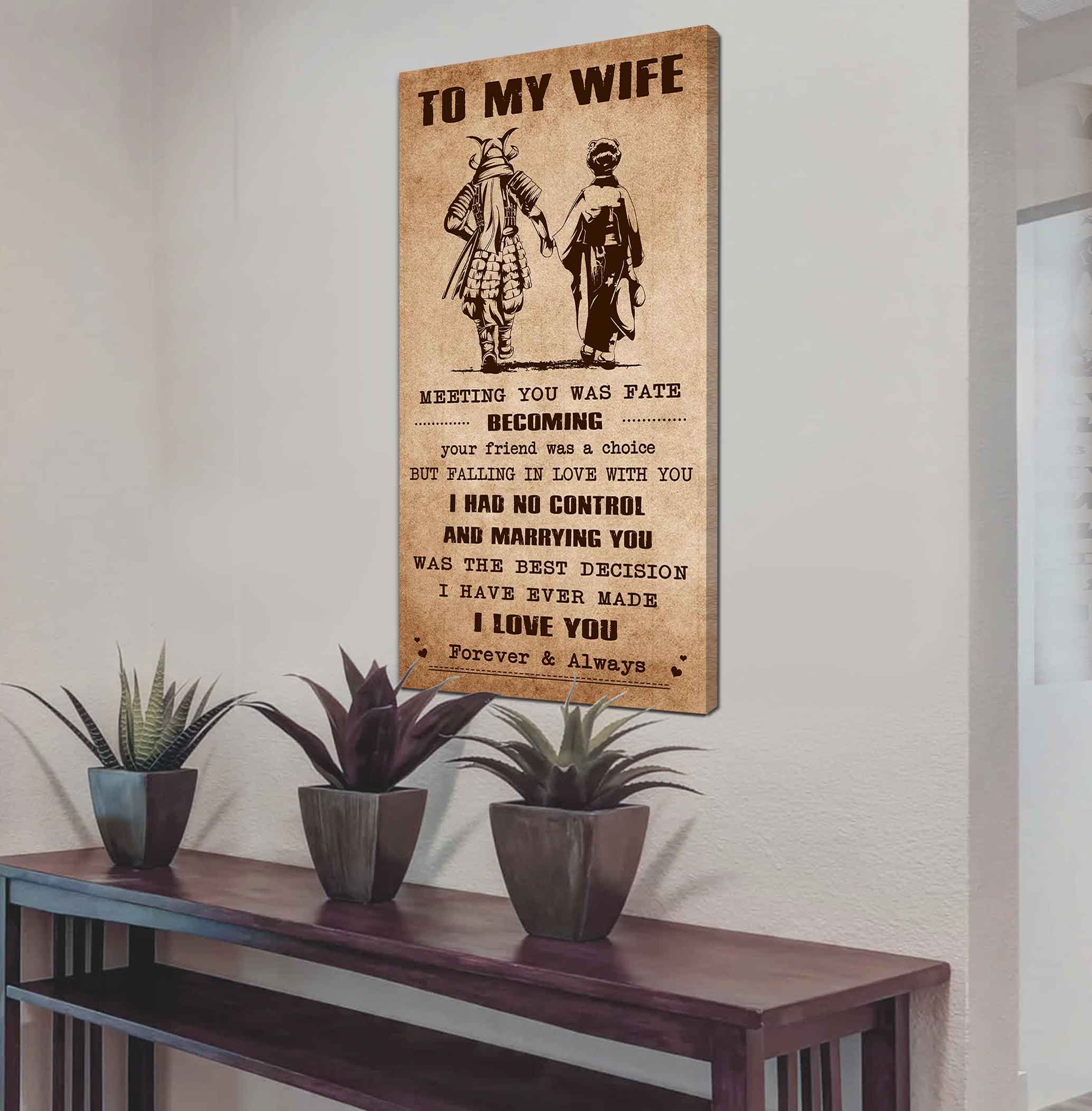 Family Poster Canvas To My Wife Meeting You Was Fate - I Love You Forever And Always Gift For Your Wife